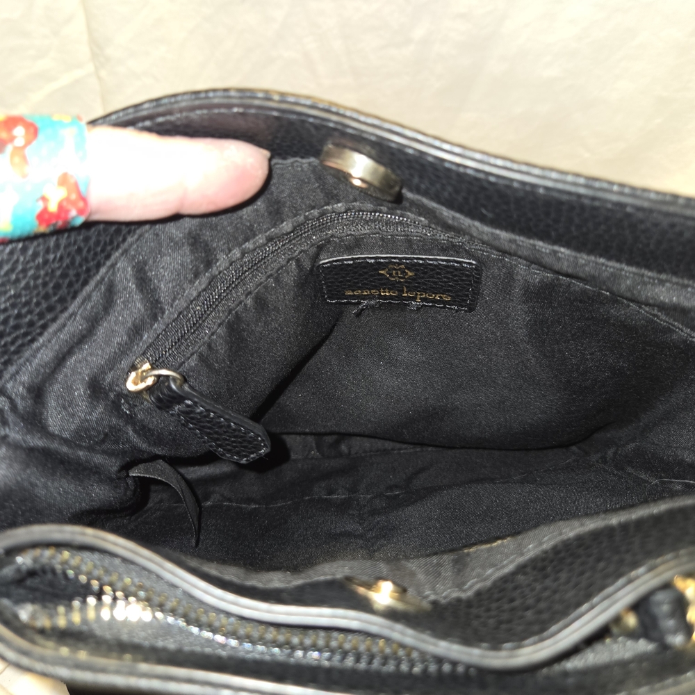 Nanette Lapore Black Crossbody Bag with Front Pocket - Picture 5 of 8